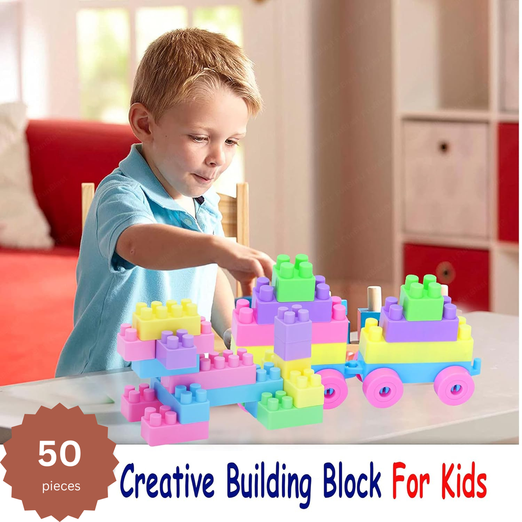 GiftyJoy Jumbo Building Blocks (50 Pack) – Durable, Safe & Educational Construction Set