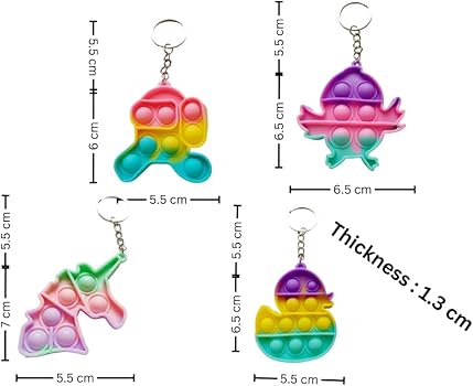 Ultimate Party Bundle: Pop-It & Fidget Keychain Value Pack
