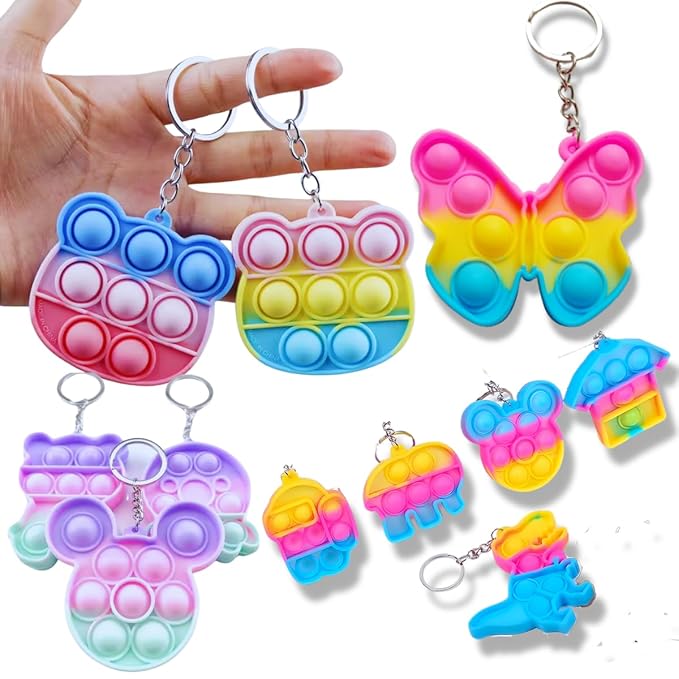 Popular Pop-it Keychain Set: Stress Relief Toys