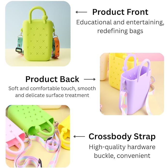 Kids' 3D Silicone Mini Backpack & Crossbody Bag – Waterproof, Lightweight, and Durable for School, Travel, and Play