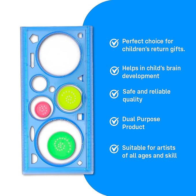 Geometric Spirograph Design Ruler Multipack – Creative Drawing & Drafting Tool for Kids