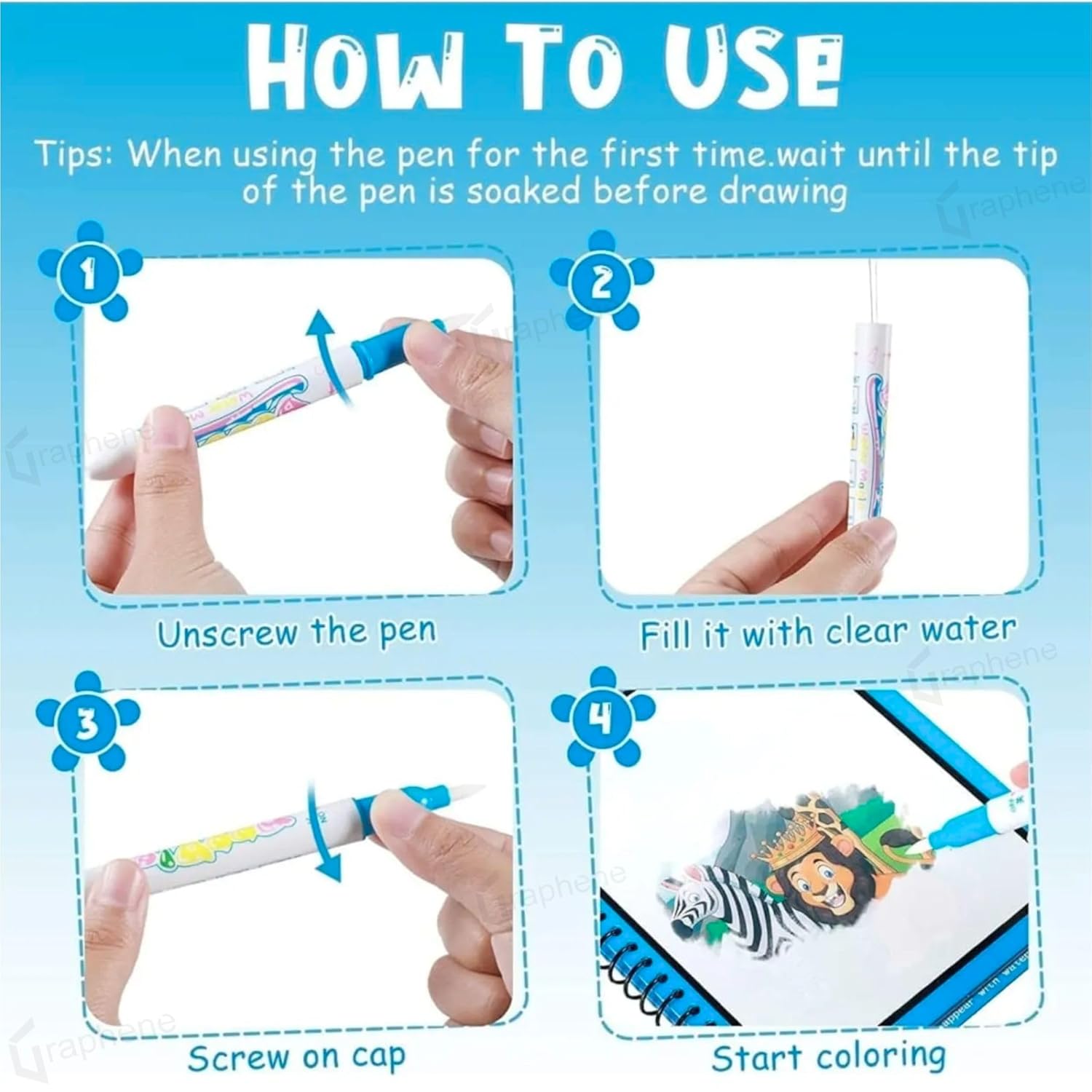 Magic water book for kids return gifts - Pack of 5