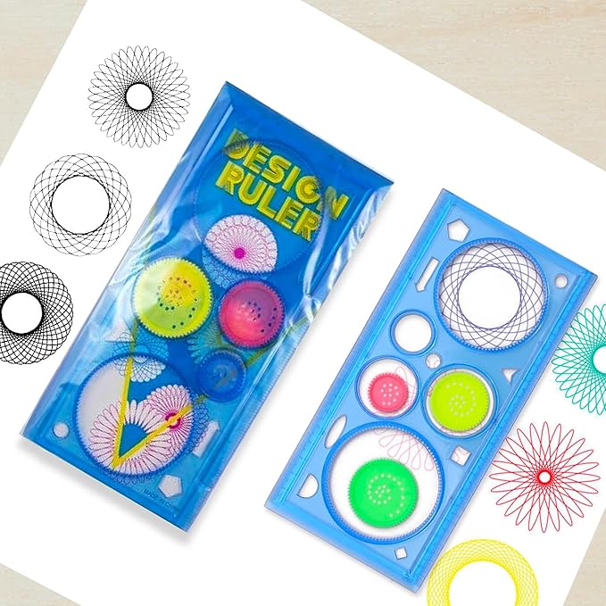 Geometric Spirograph Design Ruler Multipack – Creative Drawing & Drafting Tool for Kids