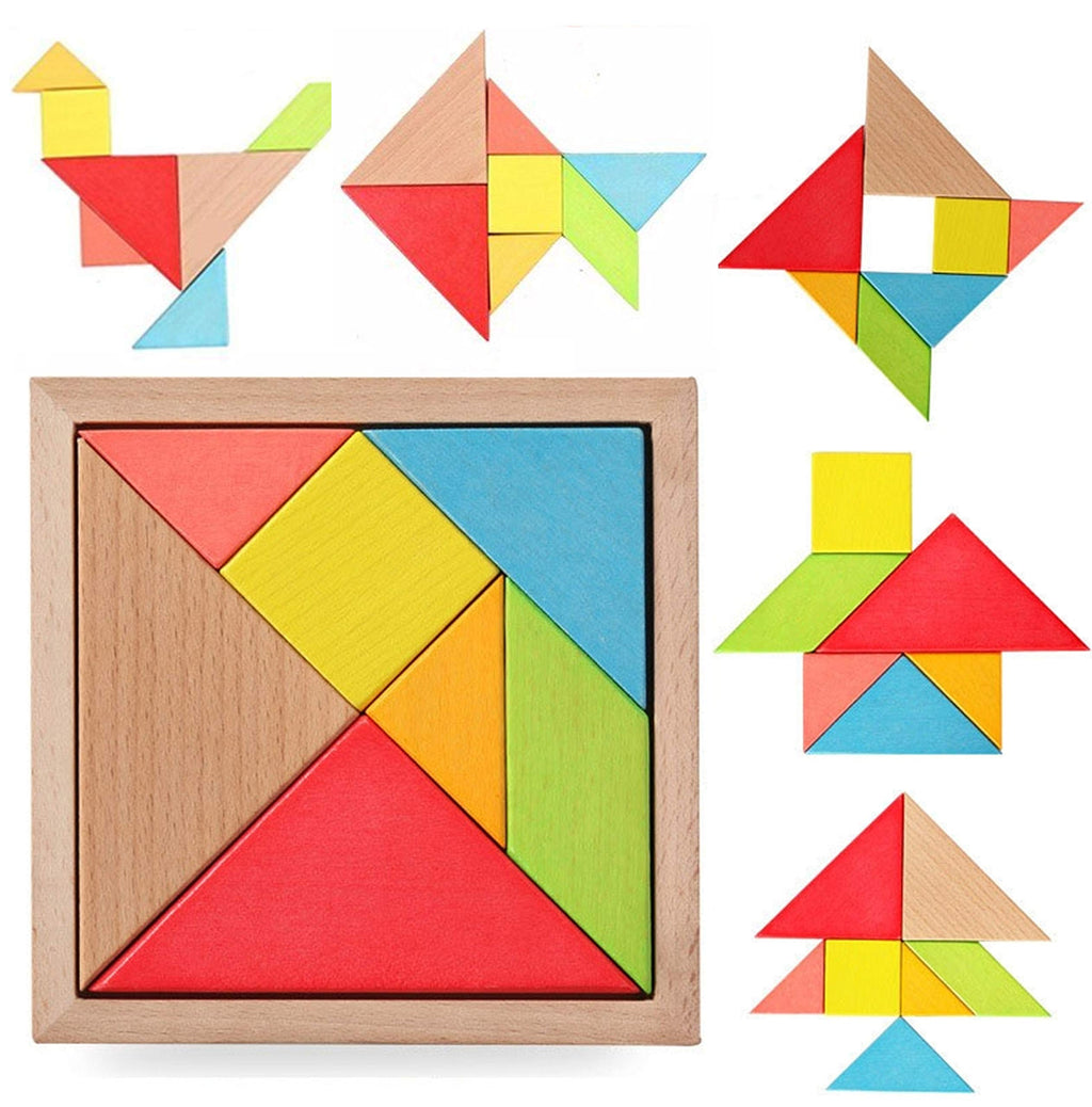 Classic Wooden tangram puzzle - Ideal gift and return gift for children below 7 years