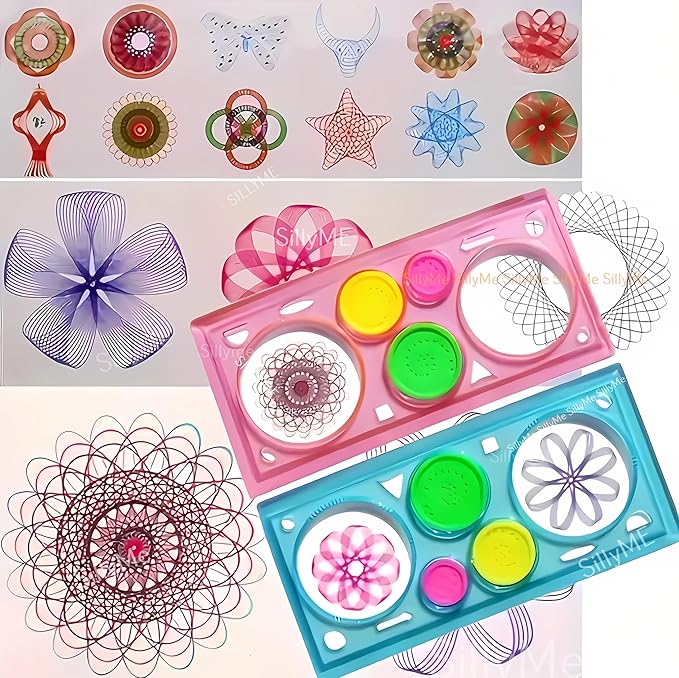 Geometric Spirograph Design Ruler Multipack – Creative Drawing & Drafting Tool for Kids