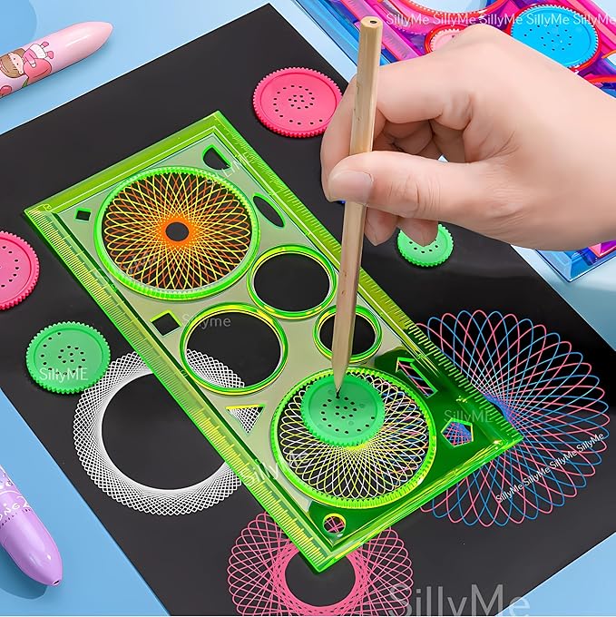 Geometric Spirograph Design Ruler Multipack – Creative Drawing & Drafting Tool for Kids