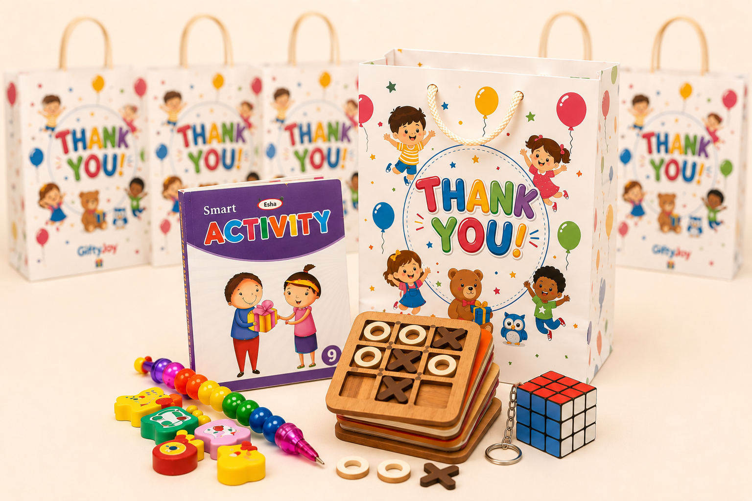 Tiny Thinkers Birthday Return Gift Kit for Kids | Activity Book, Tic Tac Toe & More