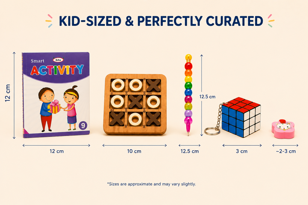Tiny Thinkers Birthday Return Gift Kit for Kids | Activity Book, Tic Tac Toe & More