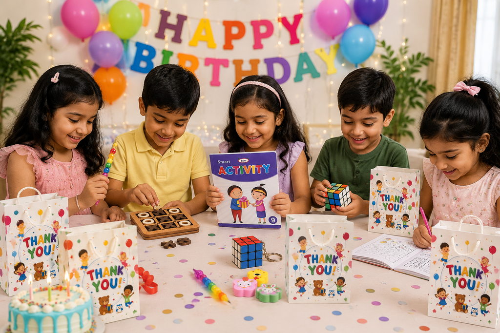 Tiny Thinkers Birthday Return Gift Kit for Kids | Activity Book, Tic Tac Toe & More