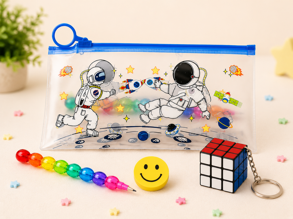 Value Joy Birthday Return Gift Pack for Kids | Stationery Pouch, Puzzle Cube & More