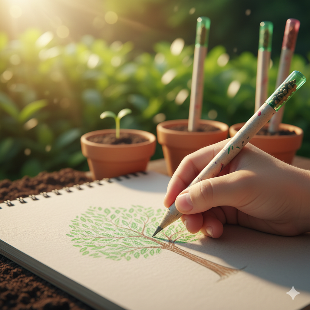 Giftyjoy Plantable Seed Pencils  – The Pencil That Grows Into A Plant!